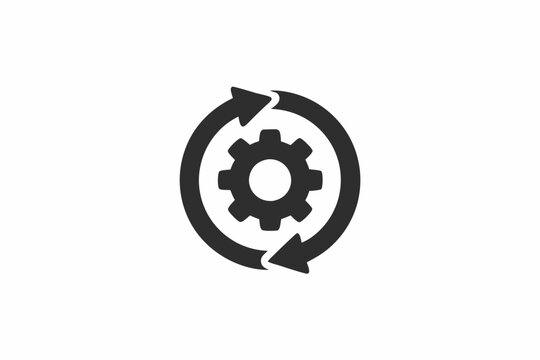 creative operational efficiency icon and logo vector illustration