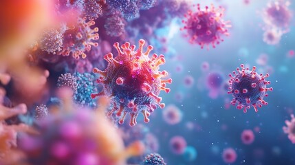 Digital art a journey into virus structures and microscopic life