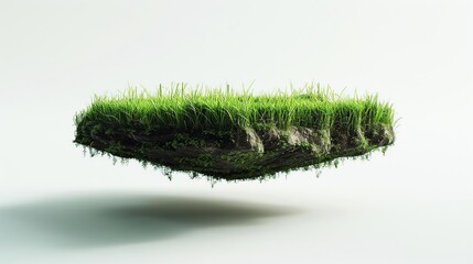 Fototapeta premium a close up of a piece of grass with a tree on it