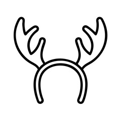 Obraz premium moose antlers icon, canada day line art, canada icon - simple black line art icon of moose antlers, symbolizing canada day celebrations. canadian vector art.