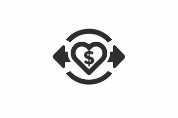 creative customer retention icon and logo vector illustration