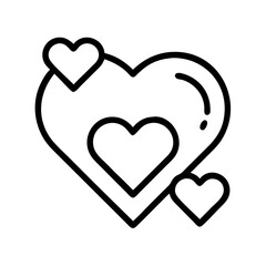 red and white heart icon, canada day line art, canada icon - simple black line art icon of red and white heart, symbolizing canada day celebrations. canadian vector art.