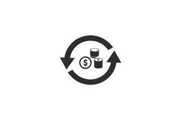 creative cash flow management icon and logo vector illustration  