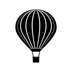 Obraz premium Hot Air Balloon silhouette, black and white silhouette, vector and illustration