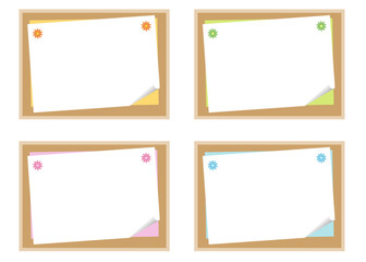 お洒落で可愛い、メッセージボードのセット。4色揃えました。