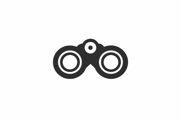 creative binoculars icon concept  and logo vector illustration
