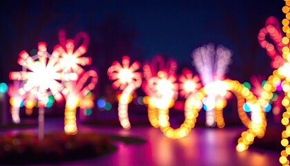 Vibrant Christmas Lights Imagined as Kinetic Modern Abstract Sculptures Digital Art. Free Christmas Background. Chrismas Wallpaper. Cool Wallpaper 4k