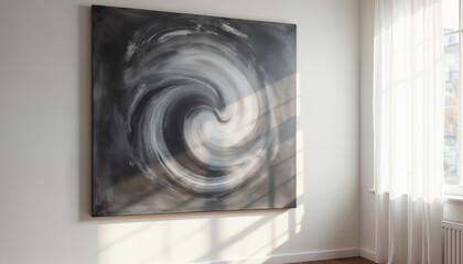 Obraz premium Abstract Swirl Art in Modern Room