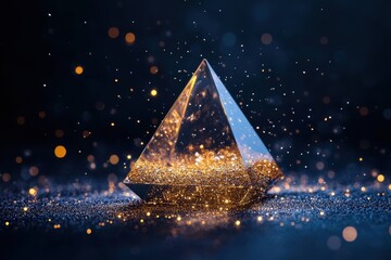 Fototapeta premium Elegant Diamond Pyramid: A Symbol of Luxury, Strength, and Timeless Beauty in Modern Design.