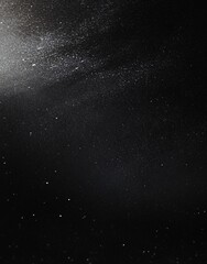 Abstract Dark Background with White Dust and Light Particles