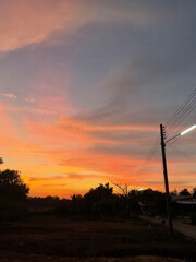 Obraz premium lines at sunset