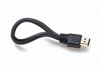 High-Definition HDMI Cable Close Up Studio Shot