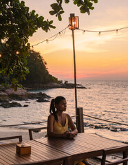 Relaxing sunset moment on Koh Munnork Island with tranquil views of the sea