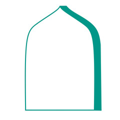 Arabic style line window  arch  door. Bright muslim moroccan vector design for Ramadan