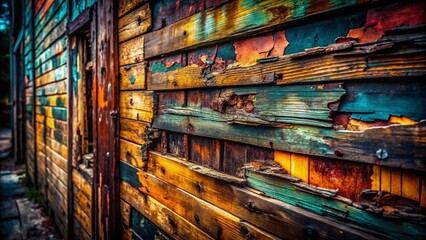 Abandoned Building, Decaying Wood Wall Base, Urban Exploration Photography, Grunge Texture, Crumbling Structure, Dark Interior, Industrial Ruins