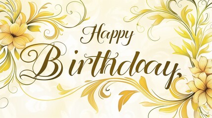 Obraz premium happy birthday gifts wishes card