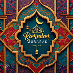 Ramadan Kareem Islamic festival celebration decorative background