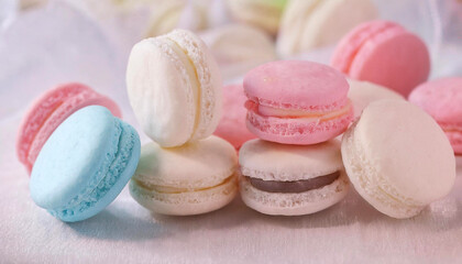 colorful macaroons ,Generated image