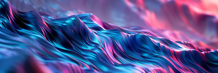 Obraz premium Abstract shapes waves and ripples, in cool tones, movement.