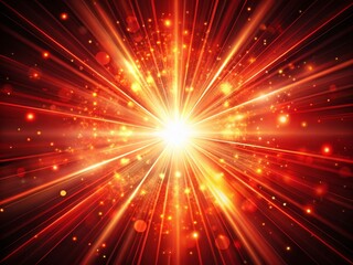 Abstract Glowing Red Light Effect with Sparkling Rays Captured in Documentary Style Photography for Creative Visuals and Artistic Expression