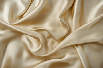 Smooth silky texture of matte gold finish fabric ideal for elegant designs and luxurious fashion applications
