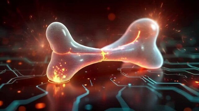 human bone animation 4k. Anatomy X-ray of Human skeleton Concept