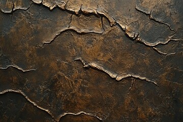 Rough oak bark texture with deep crevices showcasing natural patterns and earthy tones