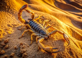 Aerial Desert Scorpion Sale: High-Resolution Drone Photography of Hairy Scorpion for Sale