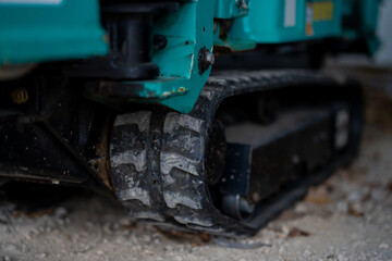 Spider lift crawler track system close up
