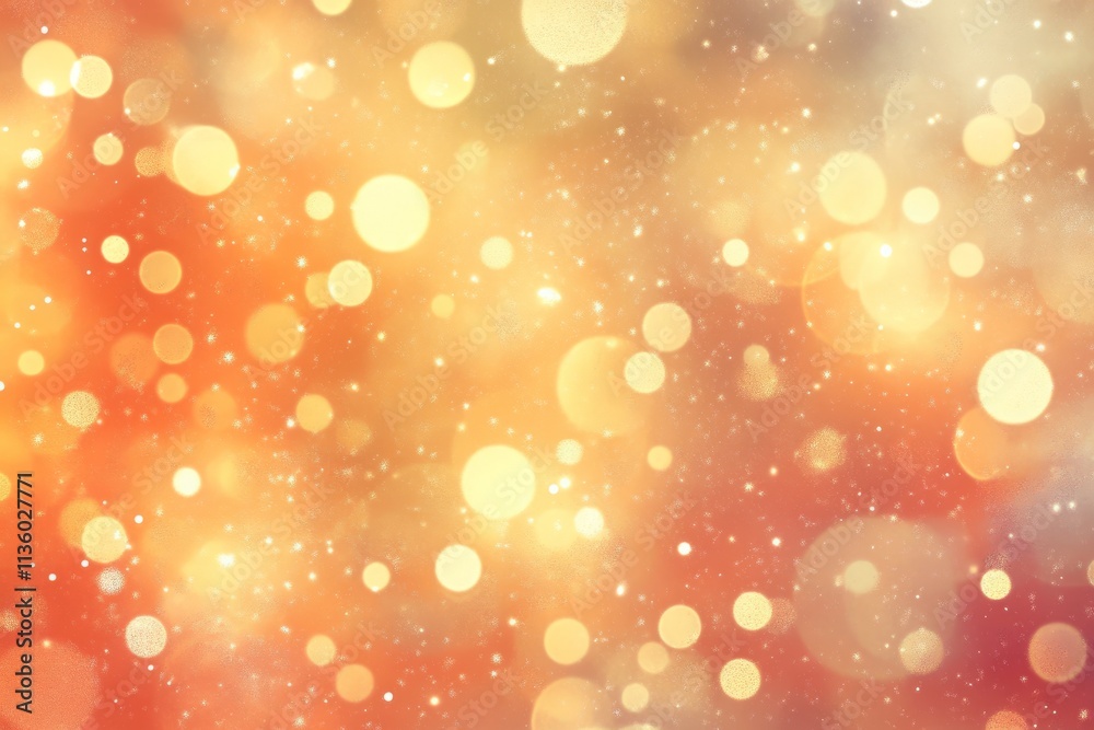 Poster soft light gradients create a warm atmosphere with glowing circles and delicate textures for serene 
