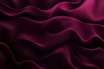 Obraz premium Deep burgundy velvet fabric texture showcasing soft waves and elegant drape for luxurious design elements