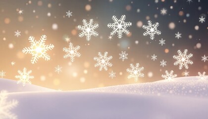 Naklejka premium Digital Christmas Scene with Abstract Snowflakes Arranged Like Stars in a Glowing Sky. Free Christmas Background. Chrismas Wallpaper. Cool Wallpaper 4k