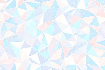 Pastel Blue, Pink, and Mint Low-Poly Triangle Background