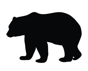 Bear black silhouette illustration