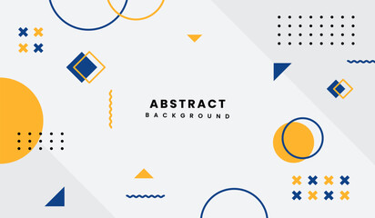 Blue and yellow abstract geometric background vector illustration