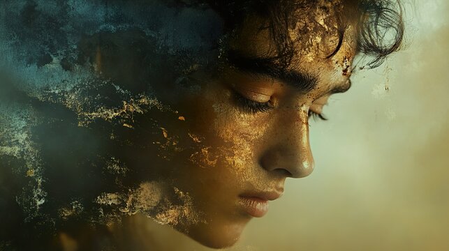 Golden Youth: A Surreal Portrait of Melancholy