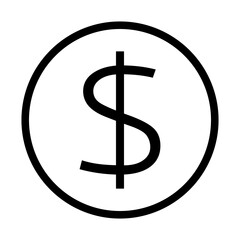 symbol dolara ikona, grafika wektorowa