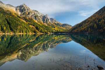 Antholzer See, Riesenfernergruppe, Südtirol, Italien