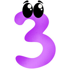 pink and blue number