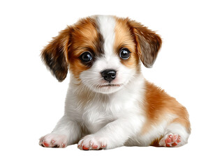 Cute puppy playing on soft white surface puppy photography indoor close-up adorable moments
