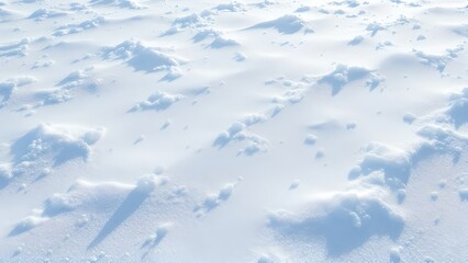 Fototapeta premium Detailed view of gently Textured Snowscape with pleasant Winter Surface Background.