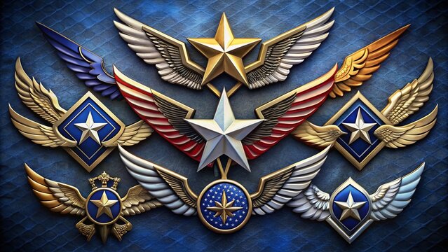 Air Force Logo Designs: Military Aviation Insignia, Aircraft Emblems, Winged Symbols, Strategic Air Command, USAF Badges, Fighter Jet Logos