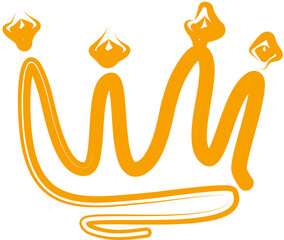 Crown queen or king hand drawn, royal, imperial, monarch