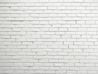Obraz premium Clean, textured white brick wall background, studio, brickwork