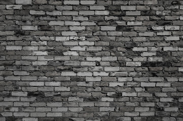 brick wall made of white and black brick close up