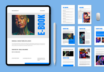 Minimal Blue And Gray Ebook Template