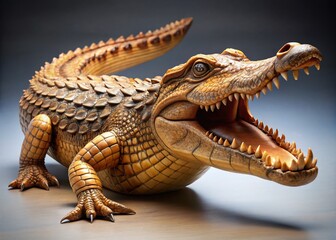 Obraz premium Australian Saltwater Crocodile: Powerful Predator, Wildlife Photography, Dangerous Reptile, Northern Territory, Queensland, Close-up, Wildlife Conservation