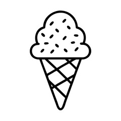 ice cream cone with rainbow sprinkles icon,