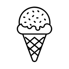 ice cream cone with rainbow sprinkles icon,