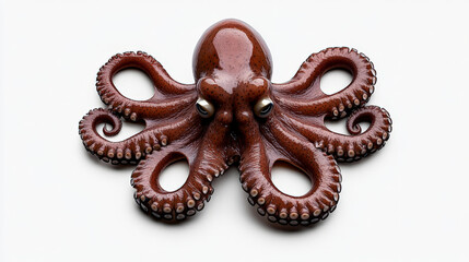 Obraz premium Intricate Octopus Sculpture: A detailed, high-resolution close-up of a meticulously crafted octopus sculpture, showcasing its intricate texture and lifelike details. The rich.